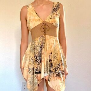 Yaffa Asymmetrical Boho Handkerchief Top